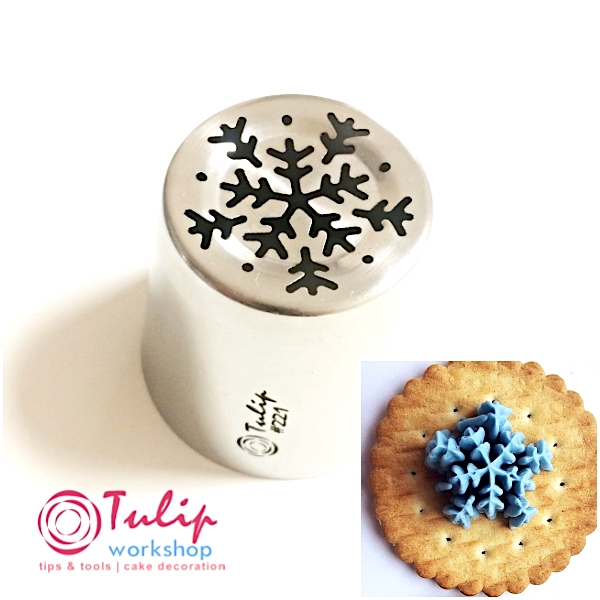 Насадка Снежинка №221 | XL размер (Russian Nozzle XL size #221 Snowflake | XL size | By Tulip Workshop)