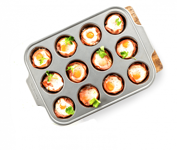 Форма для выпечки металлическая антипригарная | 12 кексов - kitchen aid