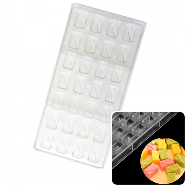 Поликарбонатная форма для шоколада 275*135*24 мм | мод.2173