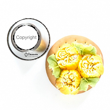 Насадка Малазийский Цветок №210 Английская Роза | XL размер (Russian Flower Nozzle # 210 Marigold | XL size | By Tulip Workshop)