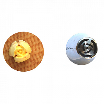 мини Насадка Цветок №120 Голубой Бриллиант | М размер (mini Russian Flower Nozzle #120 Blue Diamond М size | by Tulip Workshop)