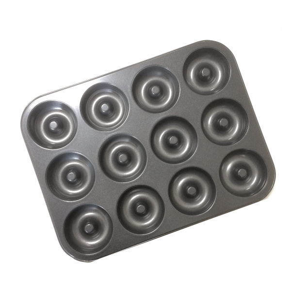 Форма для выпечки металлическая антипригарная | 12 кексов - Пончики
