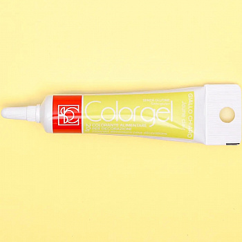 Краситель пищевой гелевый Colorgel: Jaune Clair/Giallo Chiaro (Светлый ЖЁЛТЫЙ) | 20-100 гр