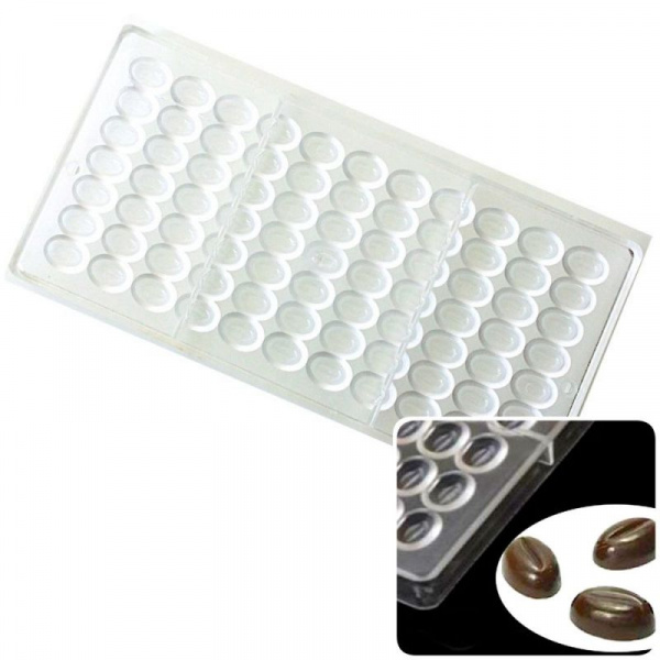 Поликарбонатная форма для шоколада 275*135*24 мм | Зёрна Кофе мод.2086