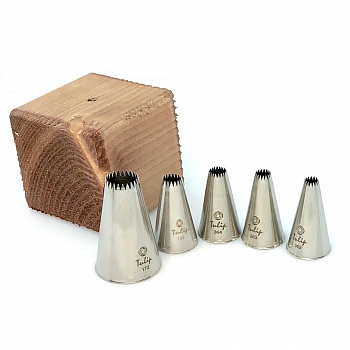 Кондитерская насадка открытая (французская) звезда №№172, 199, 362, 363, 364 Tulip™ малый размер (д. 5/12 мм, 15/23 лучей)