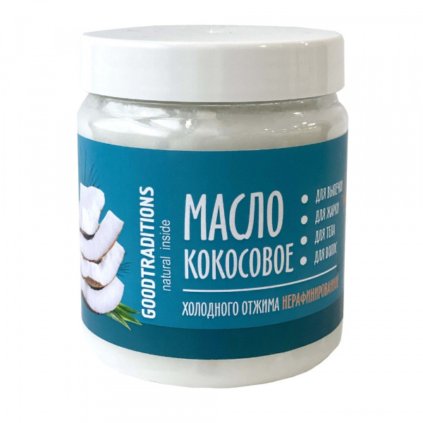 Кокосовое масло, не раф., прямой отжим 100 г - 1 кг; 5 кг