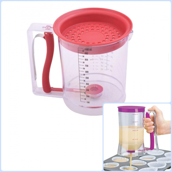 Мерная кружка-дозатор для жидкого теста 1 л.