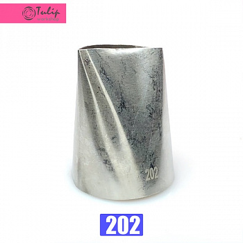 Кондитерская насадка для зефира лепесток большой 202 изогнутый (прорезь 35 мм) Эконом