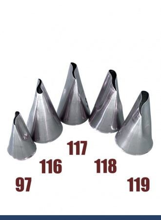 Кондитерская насадка 119 Tulip, Корея, прорезь 19 мм лепесток 2-й изогнутый